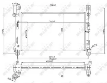 53952 NRF Радиатор, охлаждение двигателя 53952 NRF Радиатор, охлаждение двигателя