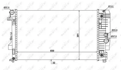 58440 NRF Радиатор, охлаждение двигателя 58440 NRF Радиатор, охлаждение двигателя
