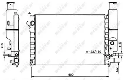 58802 NRF Радиатор, охлаждение двигателя 58802 NRF Радиатор, охлаждение двигателя