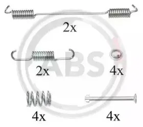 0796Q A.B.S. Комплектующие, тормозная колодка 0796Q A.B.S. Комплектующие, тормозная колодка