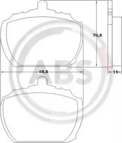36102 A.B.S. Комплект тормозных колодок, дисковый тормоз 36102 A.B.S. Комплект тормозных колодок, дисковый тормоз