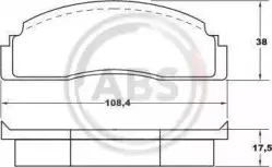 36113 A.B.S. Комплект тормозных колодок, дисковый тормоз 36113 A.B.S. Комплект тормозных колодок, дисковый тормоз