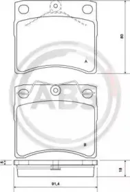 37099 A.B.S. Комплект тормозных колодок, дисковый тормоз 37099 A.B.S. Комплект тормозных колодок, дисковый тормоз