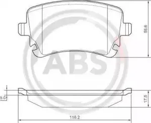 37366 A.B.S. Комплект тормозных колодок, дисковый тормоз 37366 A.B.S. Комплект тормозных колодок, дисковый тормоз