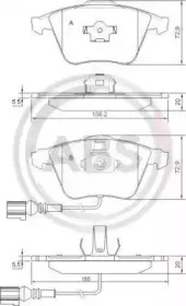 37426 A.B.S. Комплект тормозных колодок, дисковый тормоз 37426 A.B.S. Комплект тормозных колодок, дисковый тормоз