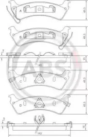 38666 A.B.S. Комплект тормозных колодок, дисковый тормоз 38666 A.B.S. Комплект тормозных колодок, дисковый тормоз