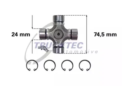 02.34.053 TRUCKTEC AUTOMOTIVE Шарнир, продольный вал 02.34.053 TRUCKTEC AUTOMOTIVE Шарнир, продольный вал