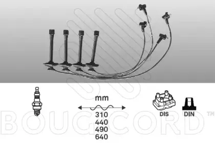 7191 BOUGICORD Комплект проводов зажигания 7191 BOUGICORD Комплект проводов зажигания