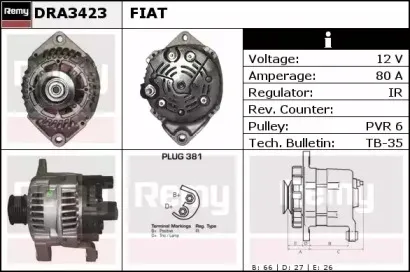 DRA3423 REMY Генератор DRA3423 REMY Генератор