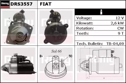 DRS3557 REMY Стартер DRS3557 REMY Стартер