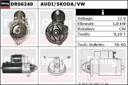 DRS6240 REMY Стартер DRS6240 REMY Стартер