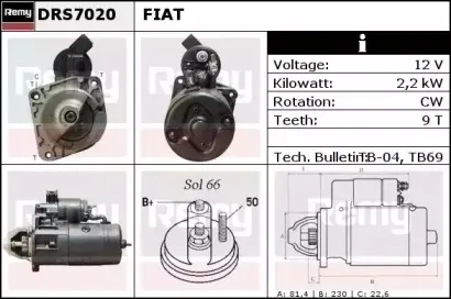 DRS7020 REMY Стартер DRS7020 REMY Стартер