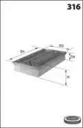ELP3685 MECAFILTER Воздушный фильтр ELP3685 MECAFILTER Воздушный фильтр
