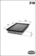 ELP3620 MECAFILTER Воздушный фильтр ELP3620 MECAFILTER Воздушный фильтр