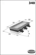 ELP3726 MECAFILTER Воздушный фильтр ELP3726 MECAFILTER Воздушный фильтр