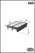 ELP3775 MECAFILTER Воздушный фильтр ELP3775 MECAFILTER Воздушный фильтр