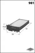 ELR7153 MECAFILTER Фильтр, воздух во внутренном пространстве ELR7153 MECAFILTER Фильтр, воздух во внутренном пространстве