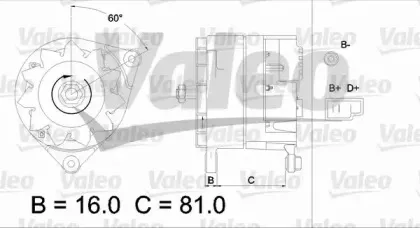 436166 VALEO Генератор 436166 VALEO Генератор