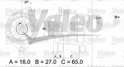436259 VALEO Генератор 436259 VALEO Генератор