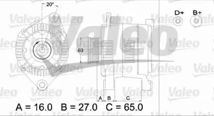 436336 VALEO Генератор 436336 VALEO Генератор