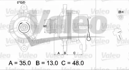 436544 VALEO Генератор 436544 VALEO Генератор