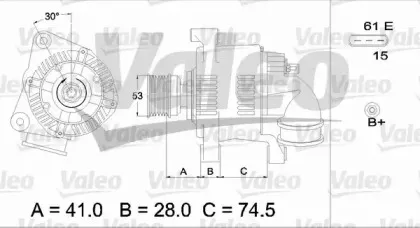 436655 VALEO Генератор 436655 VALEO Генератор