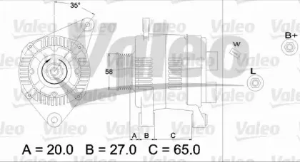 437198 VALEO Генератор 437198 VALEO Генератор
