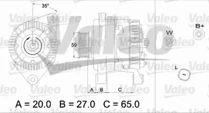 437347 VALEO Генератор 437347 VALEO Генератор