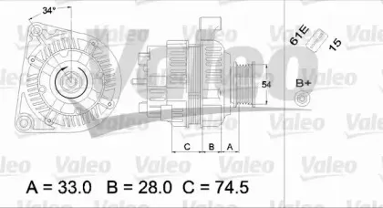 437406 VALEO Генератор 437406 VALEO Генератор