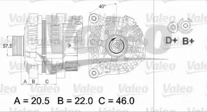 437465 VALEO Генератор 437465 VALEO Генератор