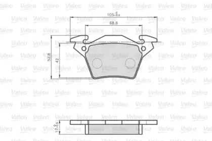 872020 VALEO Комплект тормозных колодок, дисковый тормоз 872020 VALEO Комплект тормозных колодок, дисковый тормоз