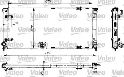 730370 VALEO Радиатор, охлаждение двигателя 730370 VALEO Радиатор, охлаждение двигателя