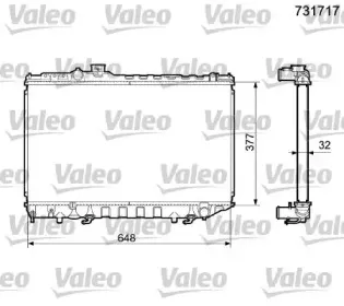 731717 VALEO Радиатор, охлаждение двигателя 731717 VALEO Радиатор, охлаждение двигателя