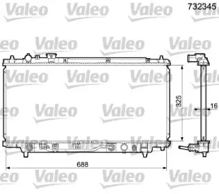 732345 VALEO Радиатор, охлаждение двигателя 732345 VALEO Радиатор, охлаждение двигателя