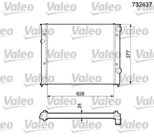 732437 VALEO Радиатор, охлаждение двигателя 732437 VALEO Радиатор, охлаждение двигателя