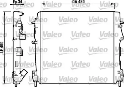 732717 VALEO Радиатор, охлаждение двигателя 732717 VALEO Радиатор, охлаждение двигателя