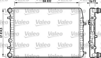 732862 VALEO Радиатор, охлаждение двигателя 732862 VALEO Радиатор, охлаждение двигателя