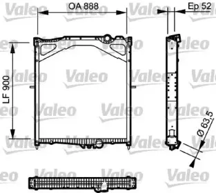 734300 VALEO Радиатор, охлаждение двигателя 734300 VALEO Радиатор, охлаждение двигателя