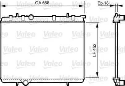 735090 VALEO Радиатор, охлаждение двигателя 735090 VALEO Радиатор, охлаждение двигателя