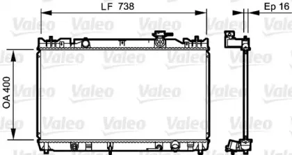 735214 VALEO Радиатор, охлаждение двигателя 735214 VALEO Радиатор, охлаждение двигателя