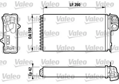 812161 VALEO Теплообменник, отопление салона 812161 VALEO Теплообменник, отопление салона