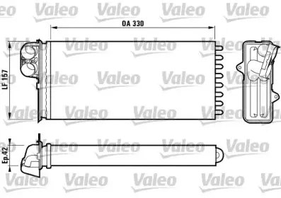 812170 VALEO Теплообменник, отопление салона 812170 VALEO Теплообменник, отопление салона