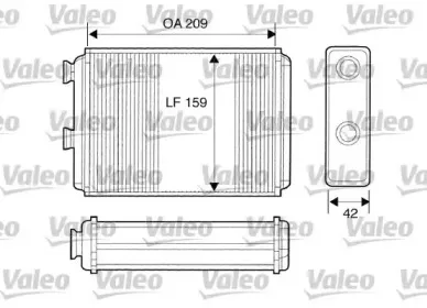 812280 VALEO Теплообменник, отопление салона 812280 VALEO Теплообменник, отопление салона