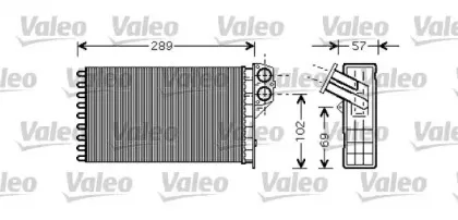 812322 VALEO Теплообменник, отопление салона 812322 VALEO Теплообменник, отопление салона