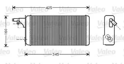 812342 VALEO Теплообменник, отопление салона 812342 VALEO Теплообменник, отопление салона