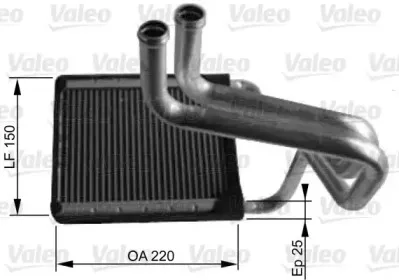812430 VALEO Теплообменник, отопление салона 812430 VALEO Теплообменник, отопление салона