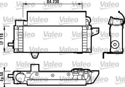 817001 VALEO масляный радиатор, двигательное масло 817001 VALEO масляный радиатор, двигательное масло