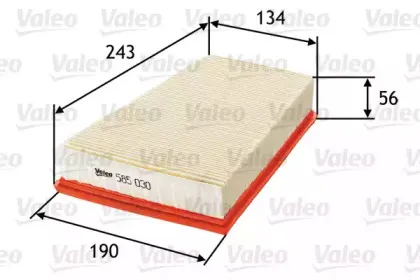 585030 VALEO Воздушный фильтр 585030 VALEO Воздушный фильтр