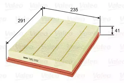 585032 VALEO Воздушный фильтр 585032 VALEO Воздушный фильтр