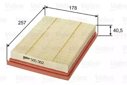 585062 VALEO Воздушный фильтр 585062 VALEO Воздушный фильтр